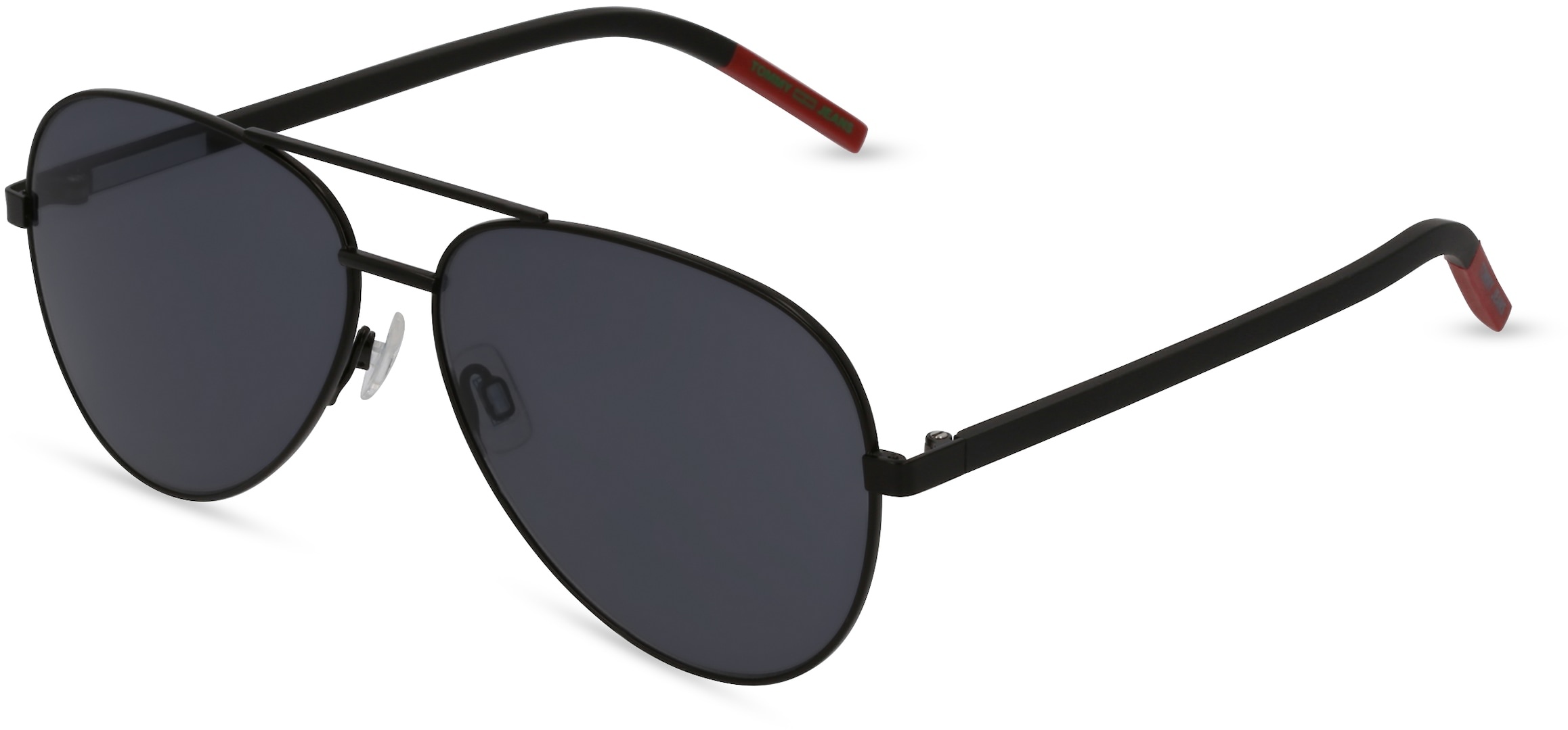 Tommy Hilfiger TJ 0008/S Unisex-Sonnenbrille Vollrand Pilot Metall-Gestell, schwarz