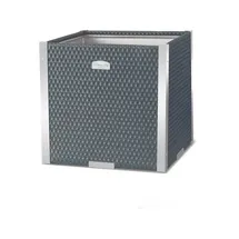 Gardeneas Rattan Pflanzenkübel quadratisch 46 x 46 x 46 cm Dunkelbraun/Schwarz