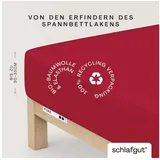 Baumwolle 90 x 190 - 100 x 220 cm red deep