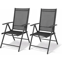 Mojawo Klappstuhl 54 x 54 x 106 cm grau 2 St.