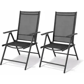 Mojawo Klappstuhl 54 x 54 x 106 cm grau 2 St.