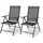 Mojawo Klappstuhl 54 x 54 x 106 cm grau 2 St.