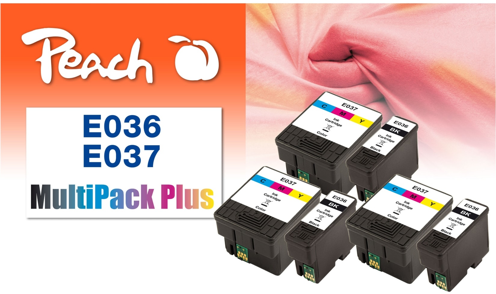 Peach E36  6 Druckerpatronen bk ersetzt Epson T036, T037 für z.B. Epson Stylus C 42, Epson Stylus C 42 Plus, Epson Stylus C 42 S, Epson Stylus C 42 SX