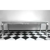 Casa Padrino Barock Luxus Esstisch Silber 250 cm x