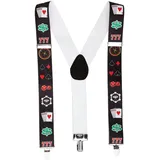 W WIDMANN MILANO Party Fashion 00598 - Hosenträger Poker, Casino, Spieler, Showgirl, Showmen, Motto-Party, Karneval