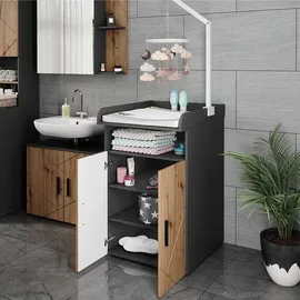 Vicco Wickelkommode Irma, 60 x 97 cm mit Wickelaufsatz