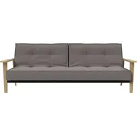 Schlafsofa INNOVATION LIVING TM "Splitback Frej, Dauerschlafsofa, bequem mit Federkernunterfederung", grau, B:234cm H:79cm T:90cm, Webstoff u00bbMIXED DANCEu00ab (100% Polyester), Webstoff fein u00bbFLASHTEXu00ab (100% Polyester), Sofas, mit stabilen Armlehnen, in skandinavischem Design