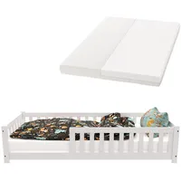 Juskys Kinderbett Naya 90x200 cm & Bett mit Matratze,