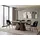 WFL GROUP Vanta 270 x 76 x 90 cm ausziehbar braun/grau