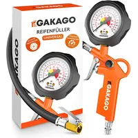 Gakago Reifenfüller - Präziser Reifendruckfüller mit hochwertigem 0-12 bar
