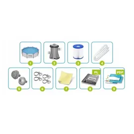 BESTWAY Steel Pro Max Pool Set 305 x 76 cm inkl. Filterpumpe