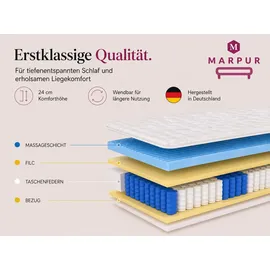marpur Taschenfederkernmatratze Premium 160 x 200 cm H3