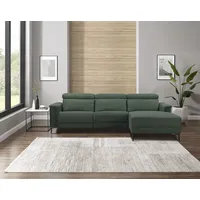 PLACES OF STYLE Ecksofa Lund, (mit man. o. elektr. Relaxfunktion und Kopfteilverstellung grün
