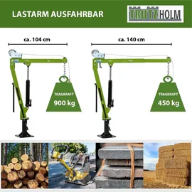 Trutzholm Pickup Kran Stahl 900 kg grün/schwarz