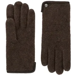 ROECKL Handschuhe Damen Wolle Leder-Paspel Mocca   
