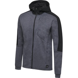hummel hmlTROPPER Freizeit Kapuzenjacke Herren black iris melange M