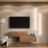 Planetmöbel TV Lowboard 2x 100 cm Gold Eiche (weitere Farben verfügbar)