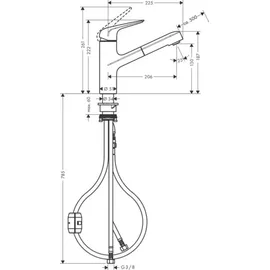 Hansgrohe Focus M42 150 1jet chrom