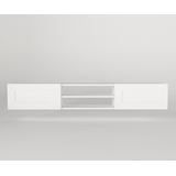 Moebel17 TV-Lowboard Piuma weiß B/H/T: ca. 180x29,1x29,6 cm - weiß