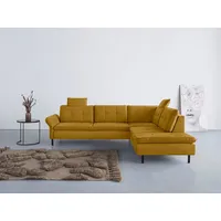 Home affaire Ecksofa Birkholm L-Form, Armlehnverstellung, auch in Easy Clean Bezug - mit Wasser zu reinigen gelb