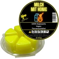 WonderWax Duftwachs WonderWax® Duftwachs Kreis 6 pcs Neon (Heiße Milch mit Honig), Duftrichtung: Heiße Milch mit Honig