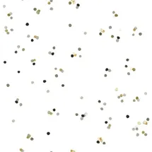 vtwonen Vliestapete Punkte/Confetti 52 cm x 10 m 1 St Weiß/Schwarz/Gold