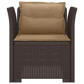 vidaXL 1-Sitzer Sessel 1 x 1 x 1 cm braun
