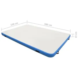 vidaXL Aufblasbare Schwimmmatte Blau und Weiß 300x150x15 cm