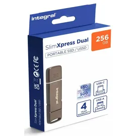 Integral SlimXpress Dual 0,256 TB USB 3.2 Bronze INUSSD256GBSLIMXDL