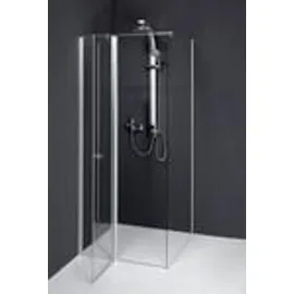 Dusbad Vital 5 Duschkabine mit Pendeltür rechts 90 x 200 cm schwarz ESG 5mm
