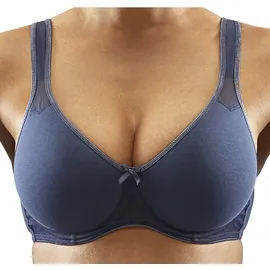 PETITE FLEUR T-Shirt-BH Damen marine+weiß Gr.85E