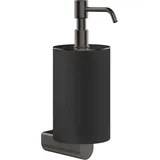 GESSI Rilievo, Seifenspender Wandmontage, Becher Schwarz matt, 59514707, Farbe: Metall Schwarz gebürstet