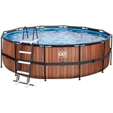EXIT TOYS Wood Pool 450 x 122 cm inkl. Filterpumpe
