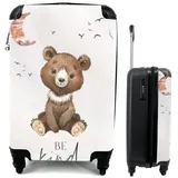 MuchoWow Handgepäckkoffer Sprichwörter - Kind sein - Kinder - Teddybär - Aquarell, 4 Rollen, Reisetasche mit rollen, Handgepäck für Ferien, Trolley, Reisekoffer bunt