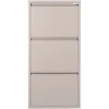 Schuhschrank SPINDER DESIGN, grau (silky taupe), B:50cm H:103cm T:15cm, Metall, Schränke, Metall, Breite 40 cm