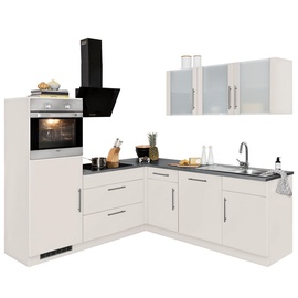 wiho Küchen Winkelküche »Cali«, ohne E-Geräte, Stellbreite 210 x 220 cm beige