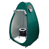 24ocean WC Klo-Set – Klapptoilette mit Pop-Up Zelt Duschzelt Umkleidezelt, Farbe:Grün/Weiß, Ausführung:Einweg 30 Beutel