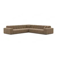Sofa Dreams Ecksofa Polsterstoff Ecksofa Samt Modern Eckcouch Ibiza L Form Samtsofa Sofa, Loungesofa braun