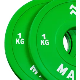 Matchu Sports Mini Hantelscheiben 1 kg Hantelscheibe grün