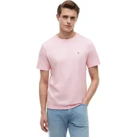 Tommy Hilfiger Regular Fit T-Shirt aus reiner Baumwolle, Rosa, M