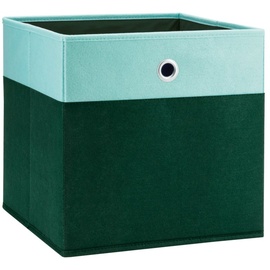 REMEMBER Fridolin Aufbewahrungsbox Quadratisch Karton, Metall, Polyester Grün