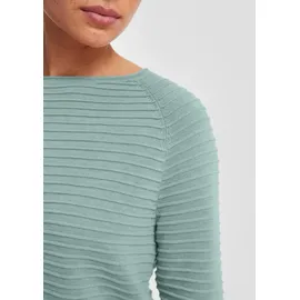 QS Longpullover aus Viskosemix Türkis XXL