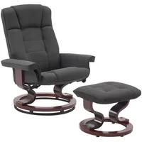 MCombo Relaxsessel mit Hocker, 360°drehbarer mit Liegefunktion, bis 120