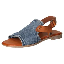 MUSTANG Shoes Sandale, Sommerschuh, Sandalette, Klettschuh, mit Klettverschluss, blau