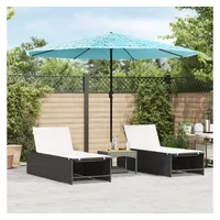 VidaXL Sonnenschirm mit Stahlmast Blau 324x324x247 cm