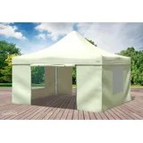 Faltpavillon Faltzelt Pavillon 4x4 Beige Gartenzelt Klappzelt Wasserdicht