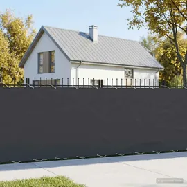 vidaXL Balkon-Sichtschutz 150 x 700 cm Schwarz Polyurethan