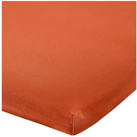 REDBEST Spannbettlaken Jersey-Elasthan 140 x 200 - 160 x 200 cm orange