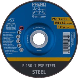 PFERD Tools Schruppscheibe E Universallinie PSF STEEL für Stahl - 62015628