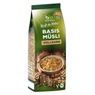 BioZentrale Müsli Basis Müsli Vollkorn, BIO, 750g